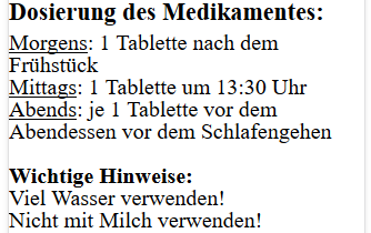 Dosierung